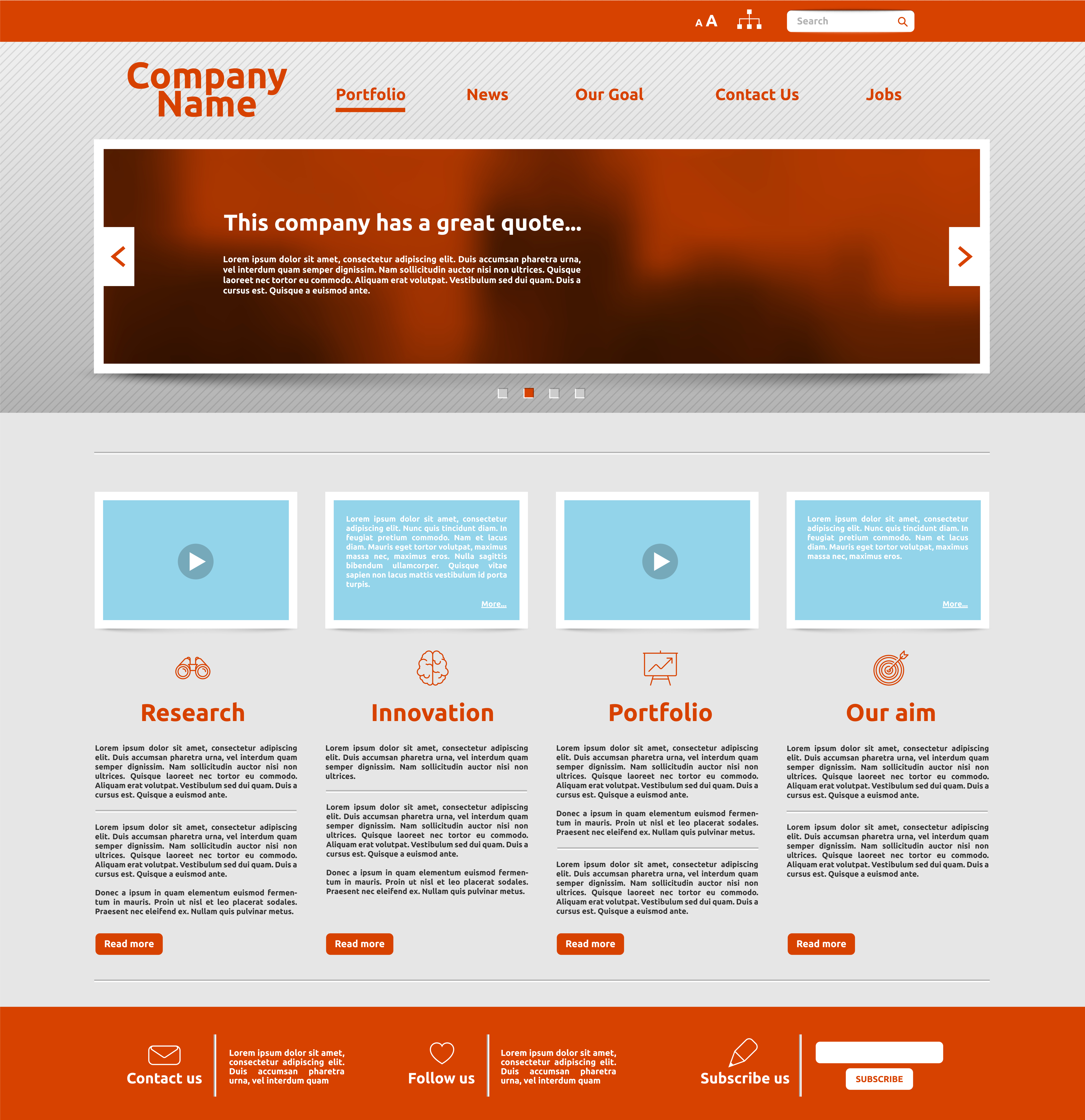 Modern Website Template For Business Vector Illustration 308954 Vector 