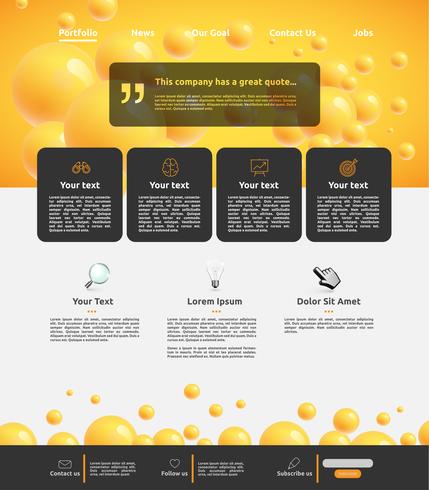Modern website template for business, vector illustration