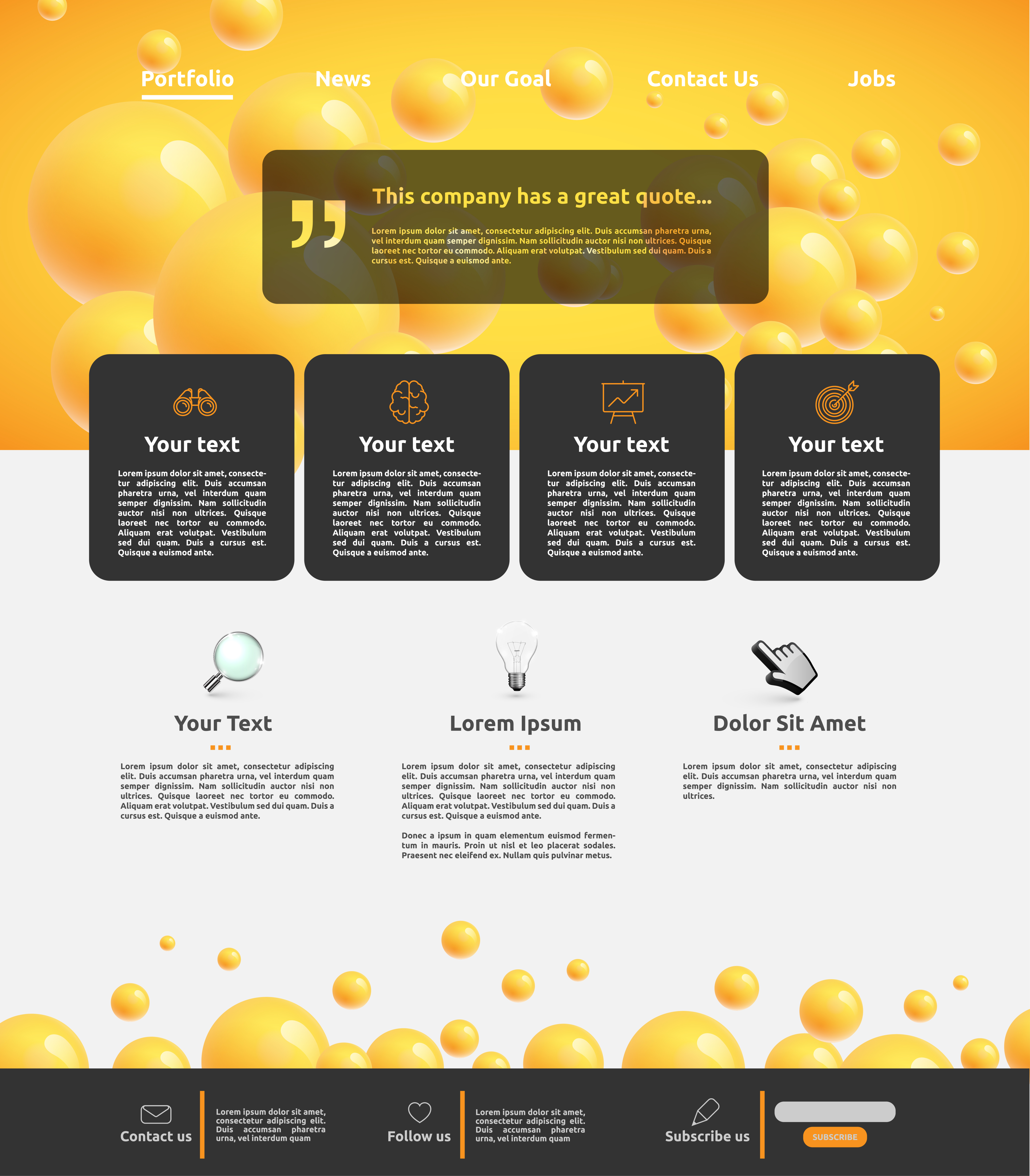 Modern website template for business, vector illustration 308987 Vector Modern website template for business, vector illustration 308987 Vector