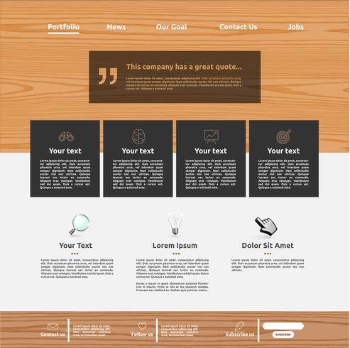 Modern website template for business, vector illustration