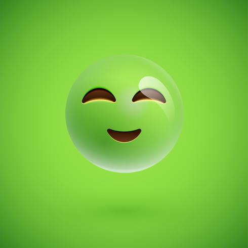 Realistic emoticon, vector illustration