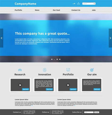 Modern website template for business, vector illustration 309398 Vector