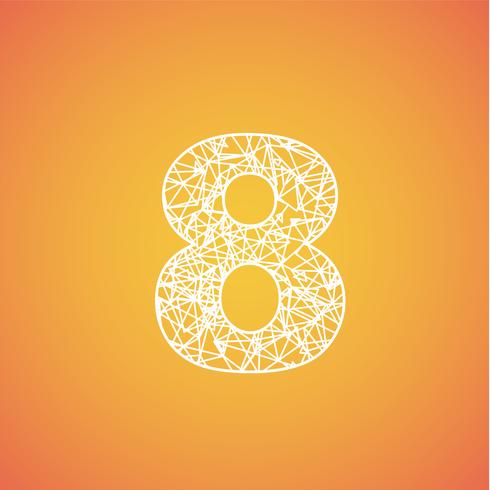 Net font from a typeset, vector font