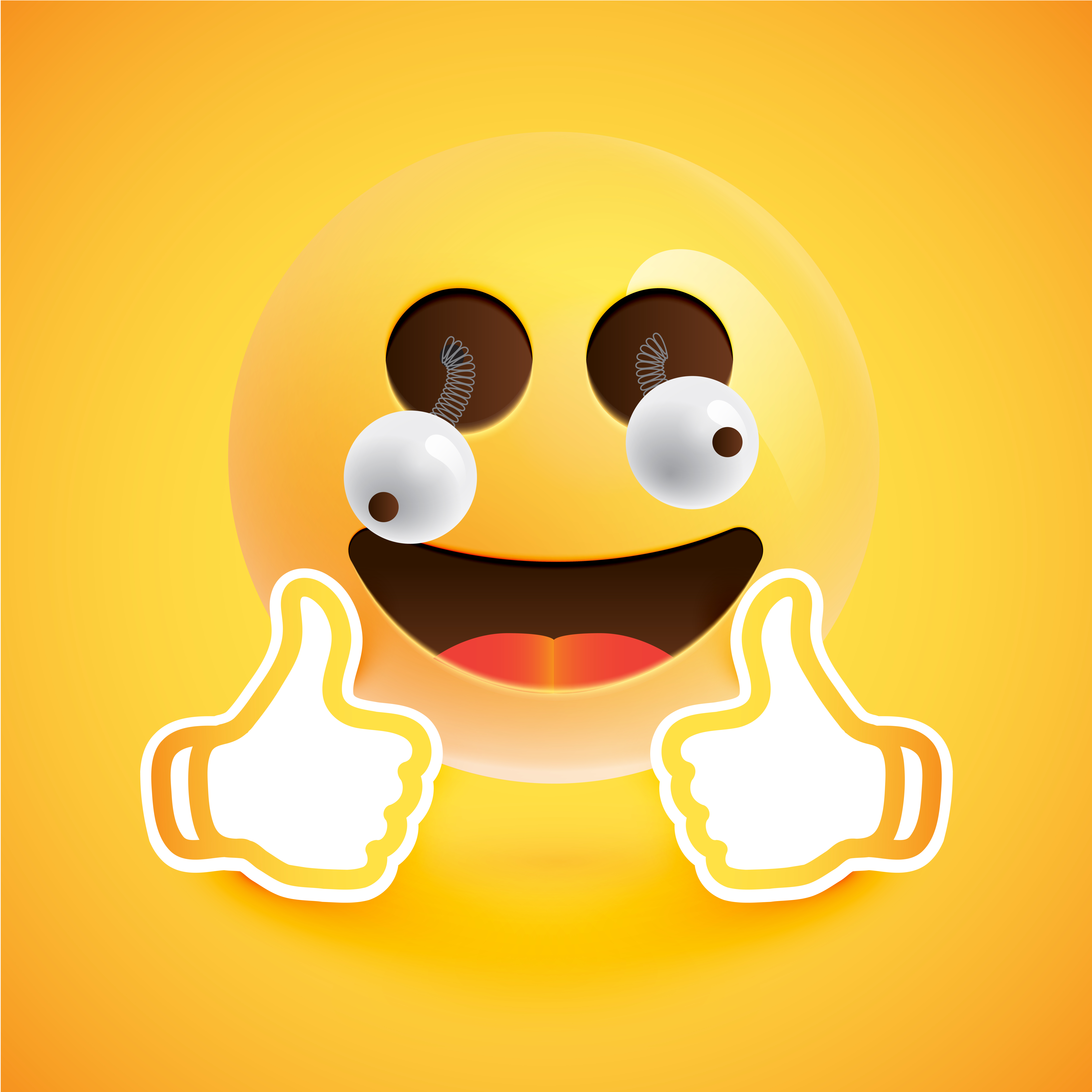 Emoticon with thumbs  up  vector illustration Download 