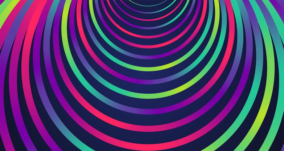 Colorful neon circles background, vector