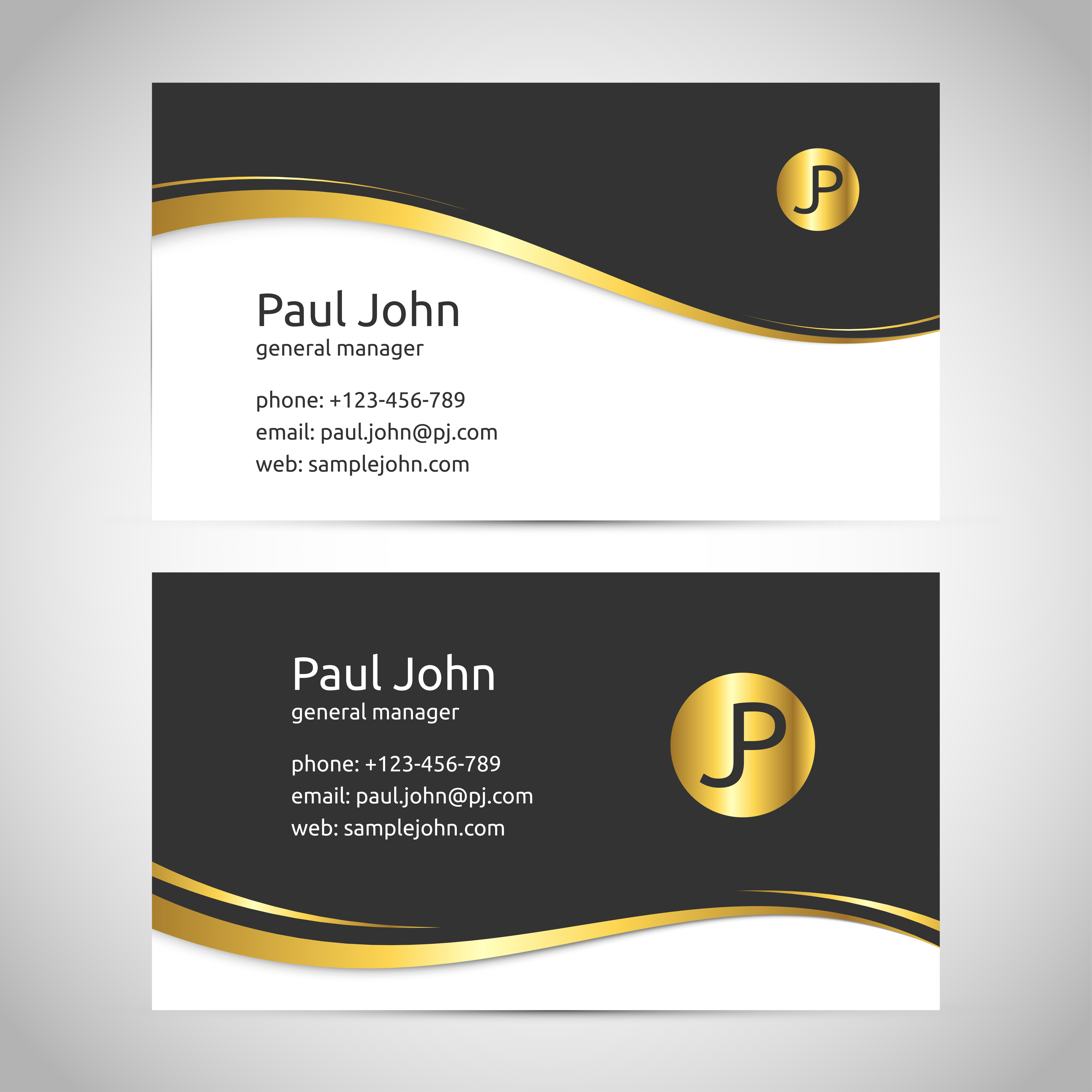 Vector Business Card Template Front And Back 309924 Vector Art At Vecteezy