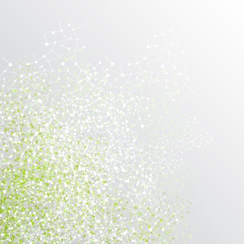 Abstract polygonal colorful background with connected dots and lines, connection structure, futuristic hud background, vector illustration