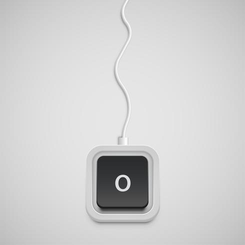 Simplified keyboard with one character only, vector