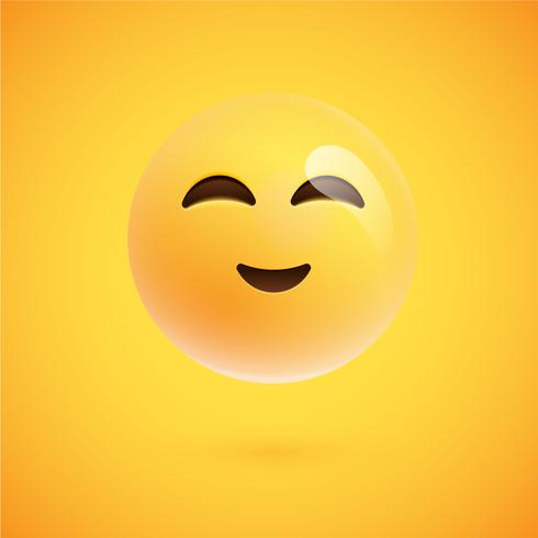 Emoticon realista, ilustración vectorial vector