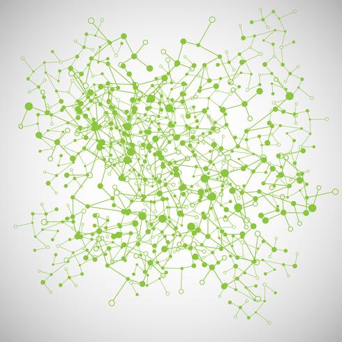 Abstract polygonal colorful background with connected dots and lines, connection structure, futuristic hud background, vector illustration