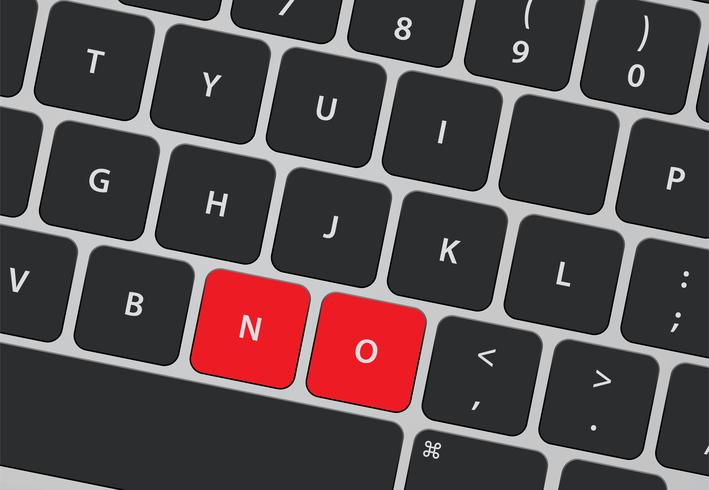 Letters on keyboard form a word, vector illustration