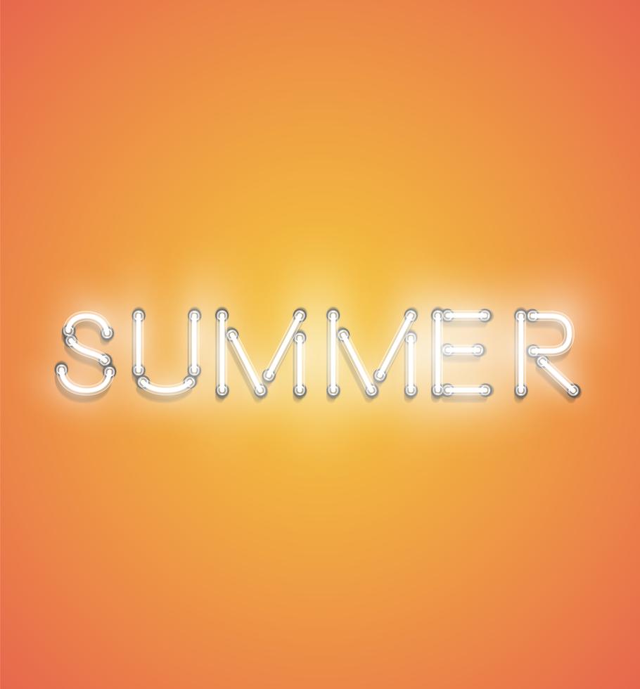 ‘SUMMER’ - Realistic neon sign, vector illustration 310237 Vector Art