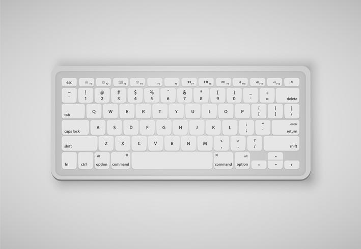 Las letras en el teclado forman una palabra, ilustración vectorial vector