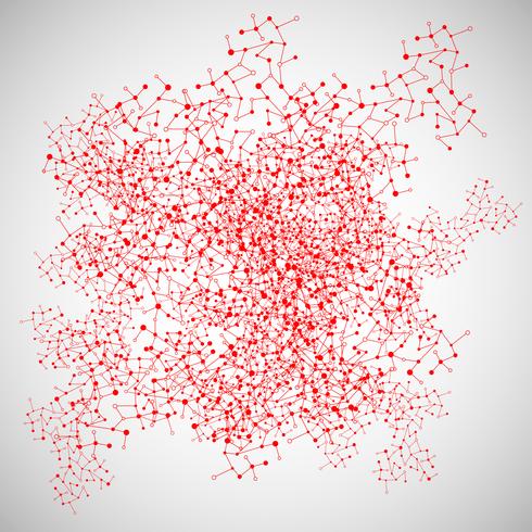 Abstract polygonal colorful background with connected dots and lines, connection structure, futuristic hud background, vector illustration