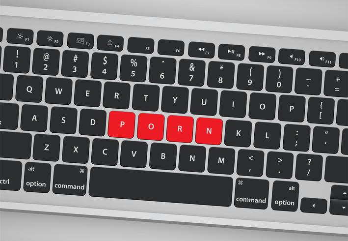 Las letras en el teclado forman una palabra, ilustración vectorial vector