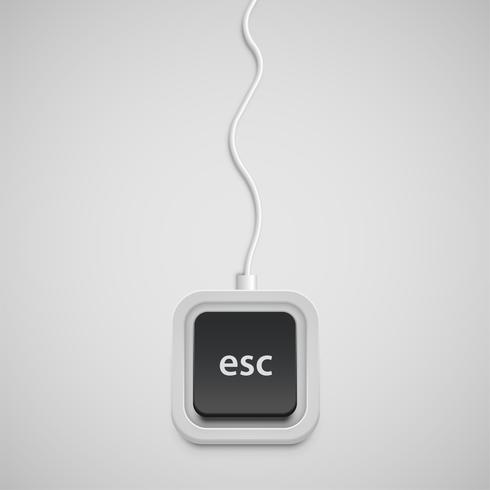 Simplified keyboard with one word only, vector