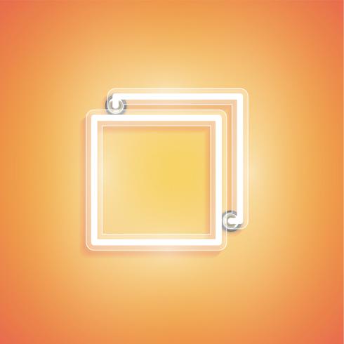 Glowing realistic neon icon for web, vector illustration