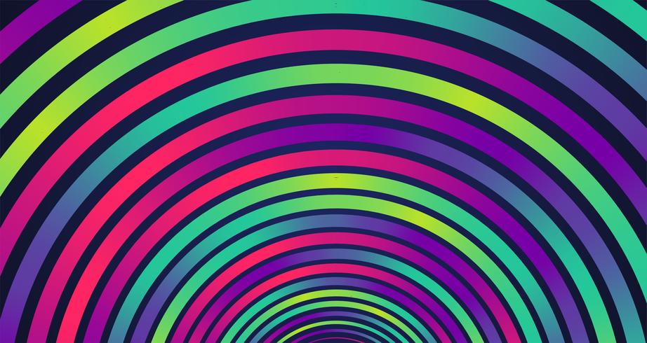 Colorful neon circles background, vector