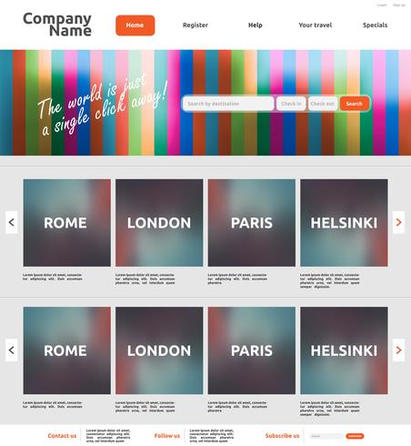 Modern website template for business, vector illustration