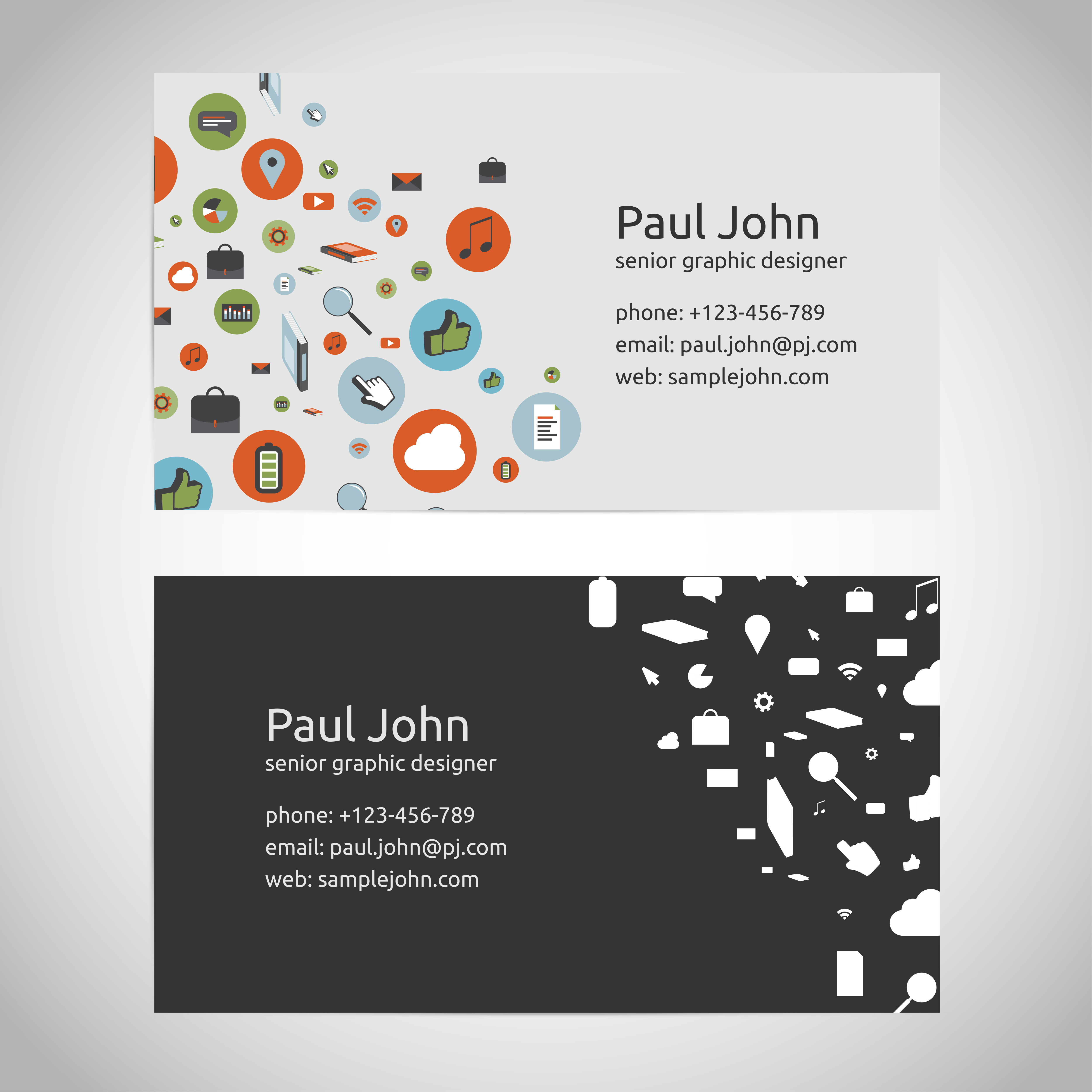 Vector business card template front and back 310737 Vector Art at Vecteezy