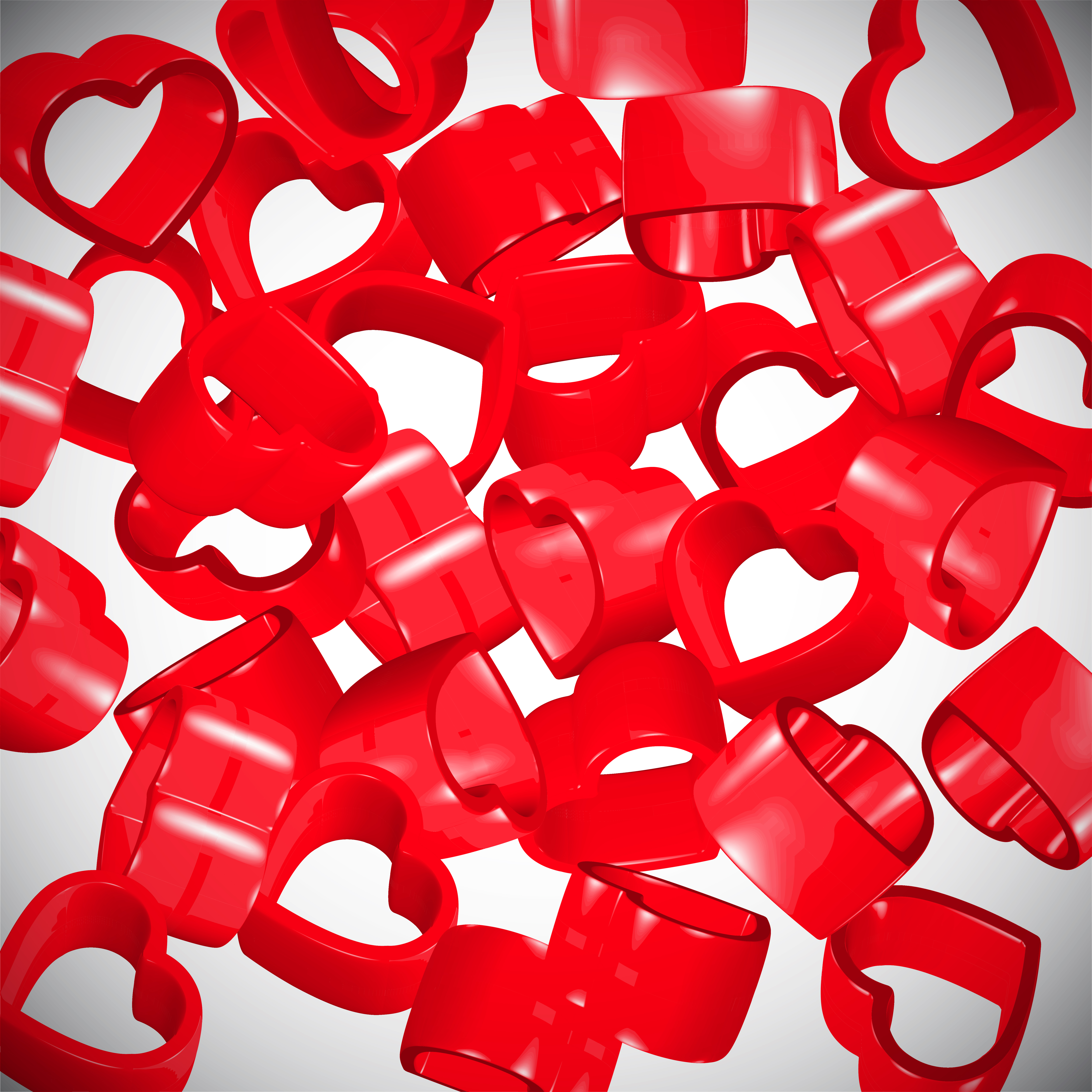 Download 3D red hearts spreading, vector - Download Free Vectors ...