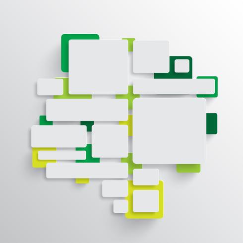 Rounded shape with shadow and colorful circle background vector