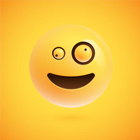 Emoticon realista, ilustración vectorial vector