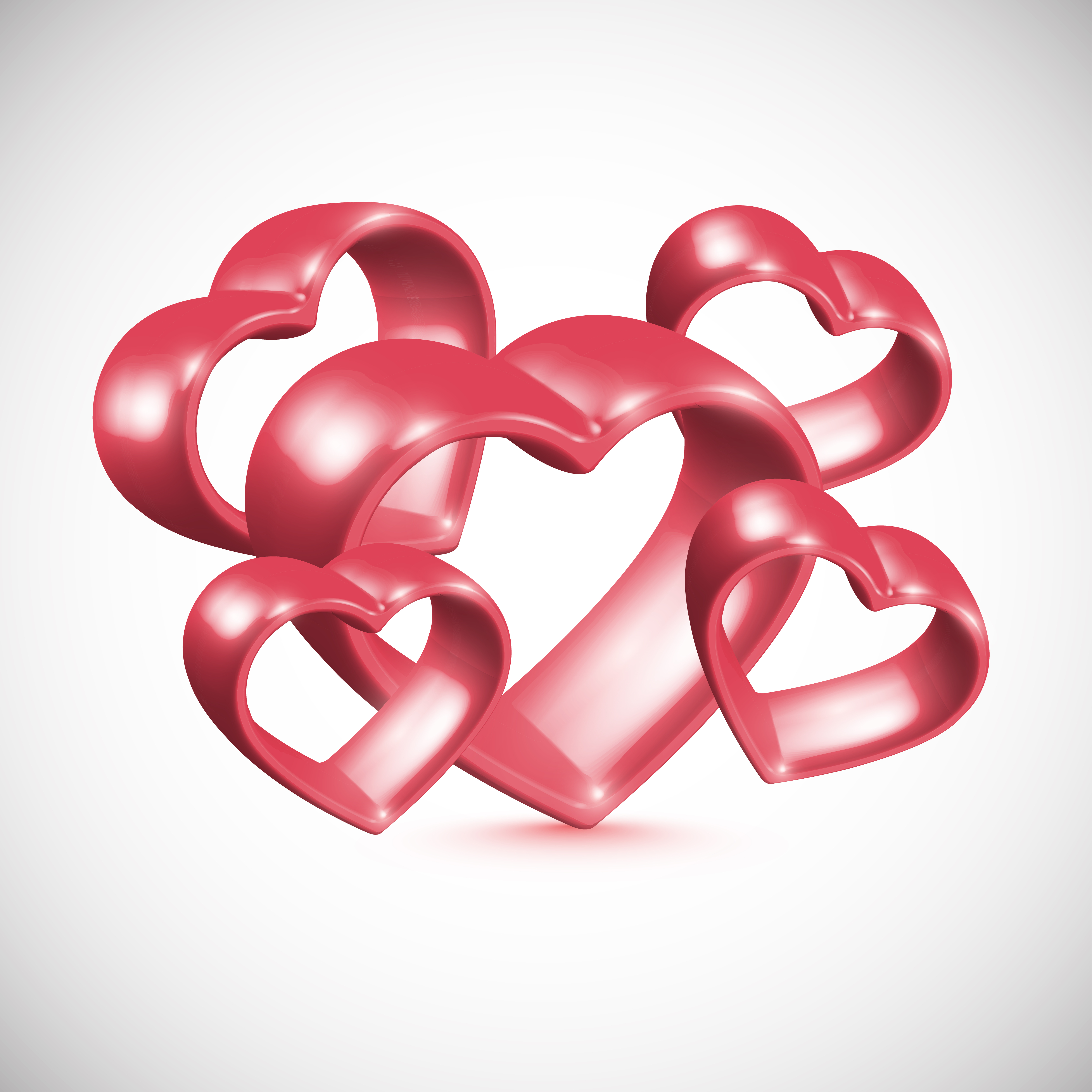 Download Red 3D heart frame, vector illustration 310906 Vector Art ...