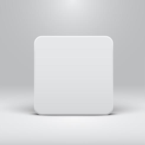 White template for websites or products, realistic vector illustration