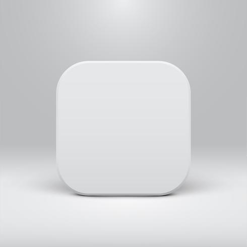 White template for websites or products, realistic vector illustration