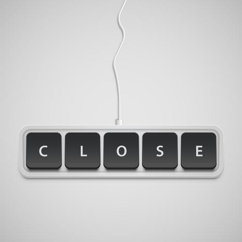 Simplified keyboard with one word only, vector