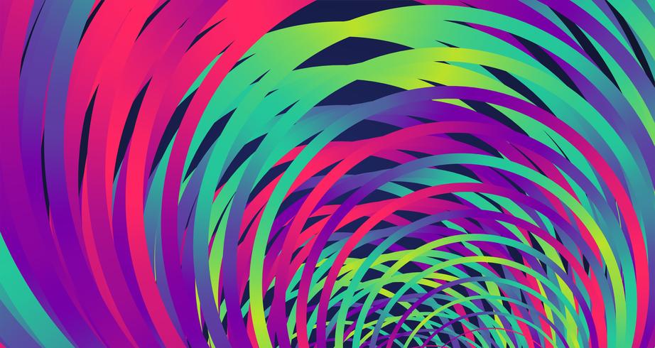 Colorful neon circles background, vector
