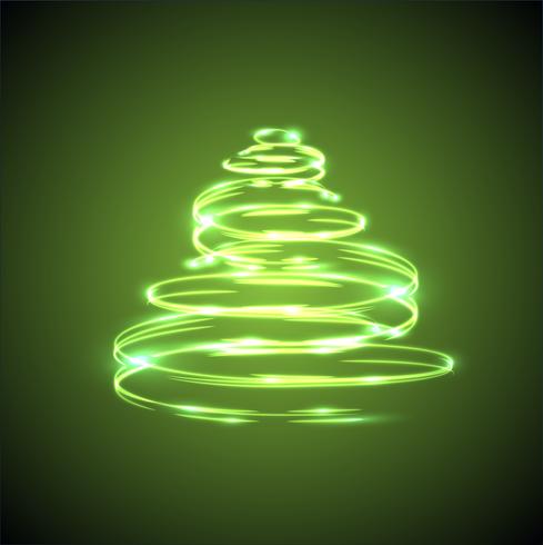 Christmas tree glowing and sparkling effect for advertising vector