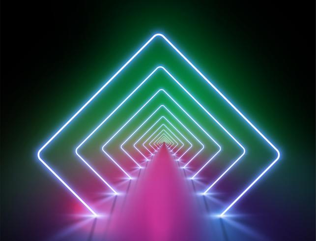 High-detailed neon light background, vector illustration