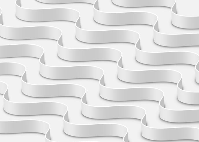 High-detailed abstract white waves, vector illustration