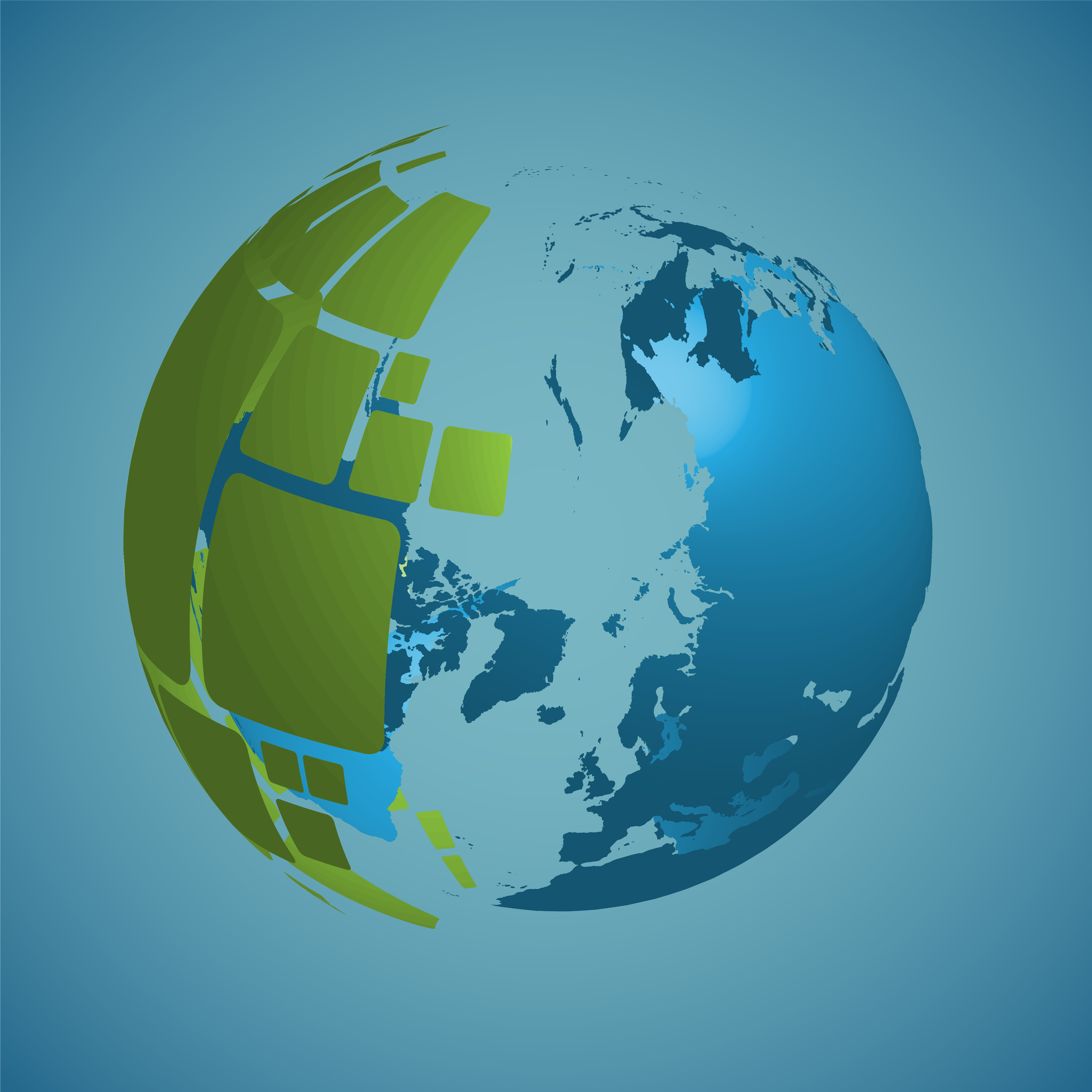World globe on a blue background, vector illustration - Download Free Vectors, Clipart Graphics ...