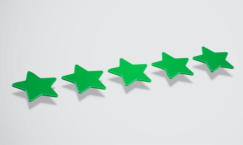 3D star rating or background, vector illustartion