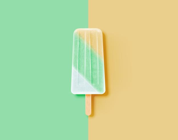 Helado limpio y pastel realista, ilustración vectorial vector