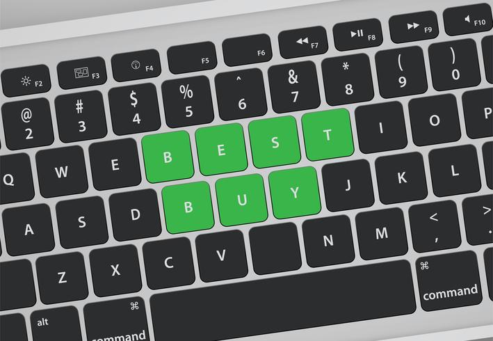 Letters on keyboard form a word, vector illustration
