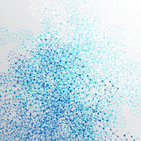 Abstract Polygonal Colorful Background With Connected Dots And