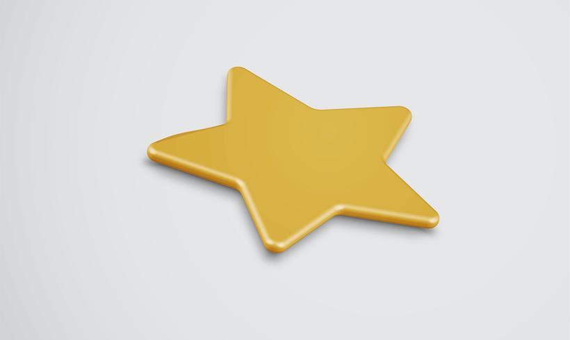 Clasificación 3D de estrellas o de fondo, ilustración vectorial vector