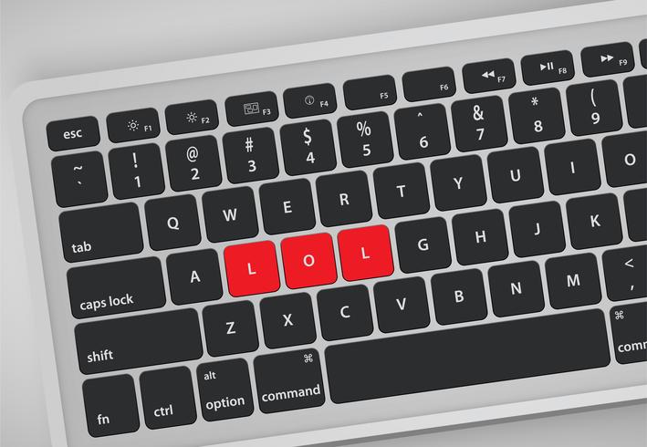 Letters on keyboard form a word, vector illustration