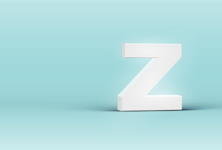 High detailed 3D font letter, vector illustration