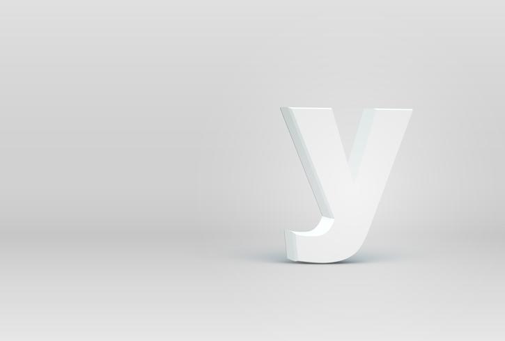 High detailed 3D font character, vector illustration