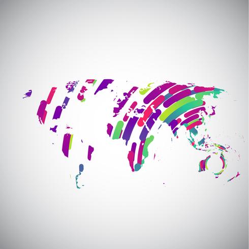 Abstract World Map With Colorful Circles For Advertising Vector Download Free Vectors Clipart Graphics Vector Art