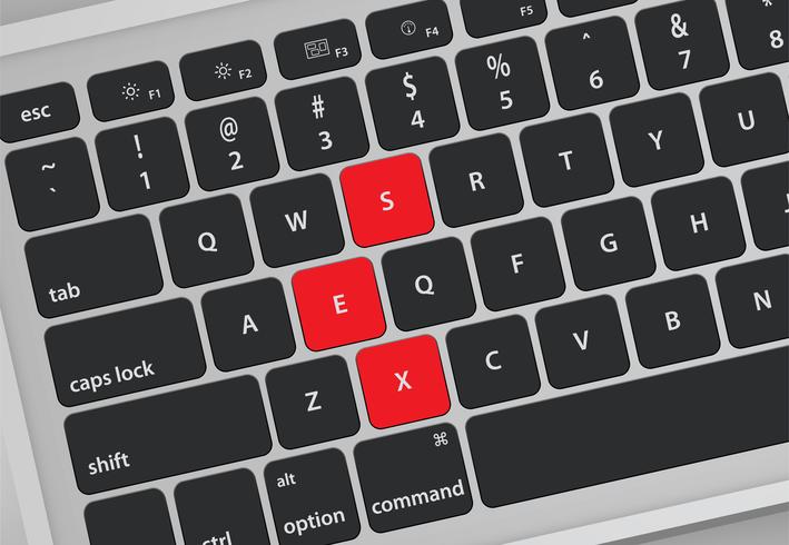 Letters on keyboard form a word, vector illustration