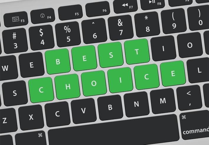 Letters on keyboard form a word, vector illustration