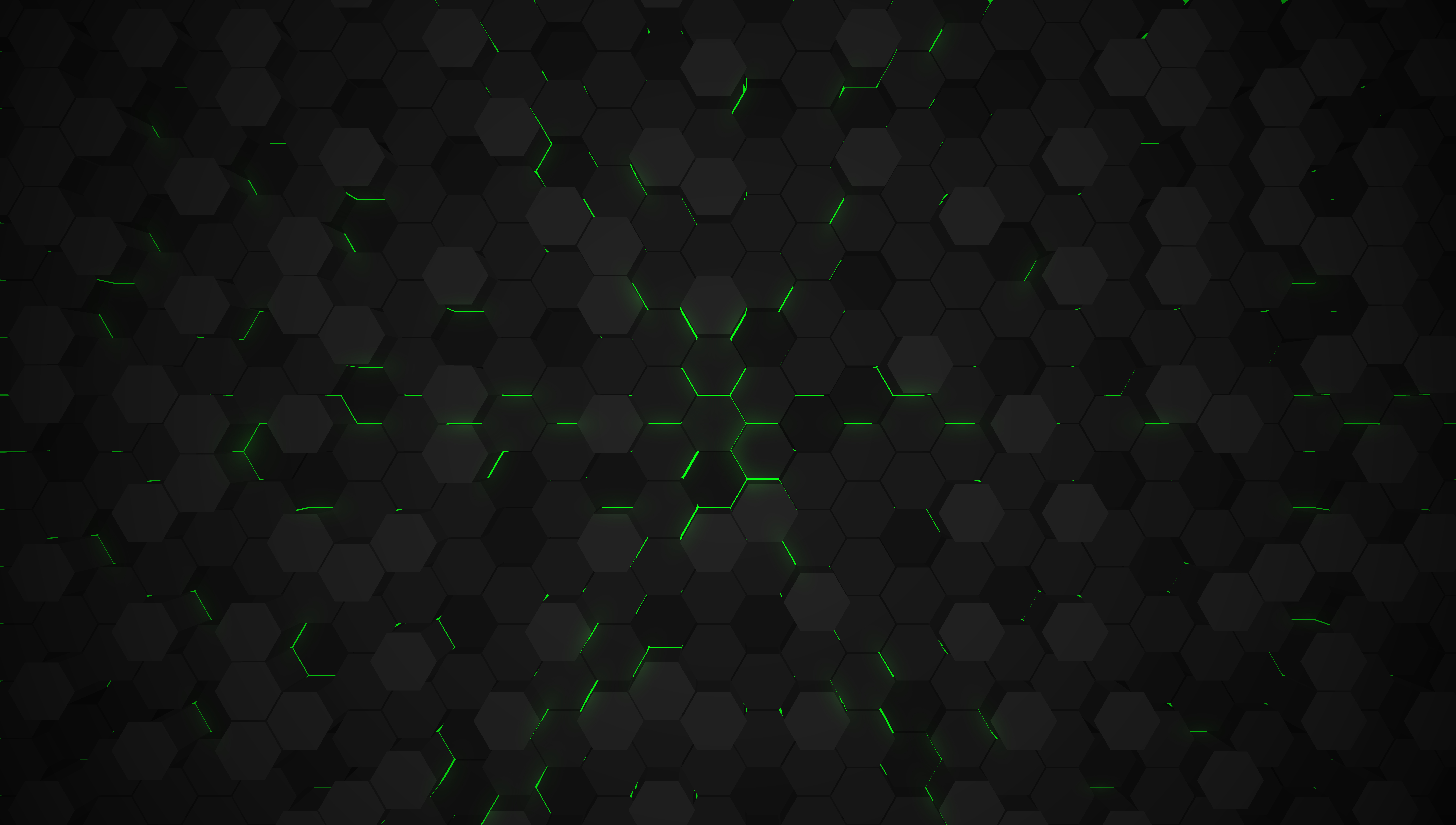Download Green 3D hexagon tech background, vector illustration ...