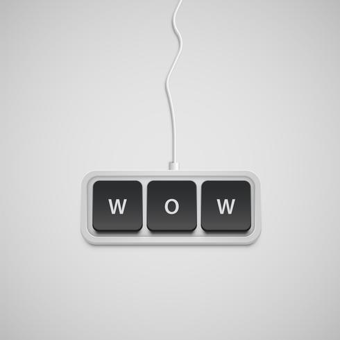 Teclado simplificado con una sola palabra, vector