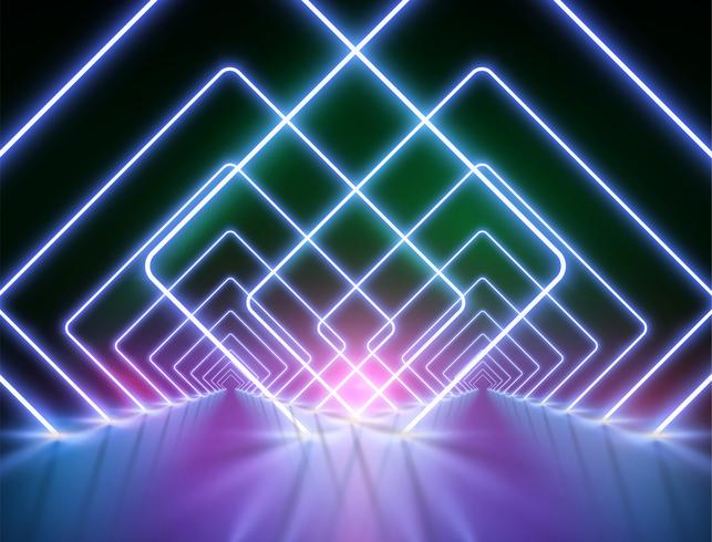 High-detailed neon light background, vector illustration